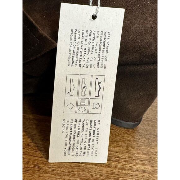 Hispanitas Brown Leather Suede Pointy Ankle Booties NWT Size 38 (7.5) - Picture 9 of 11